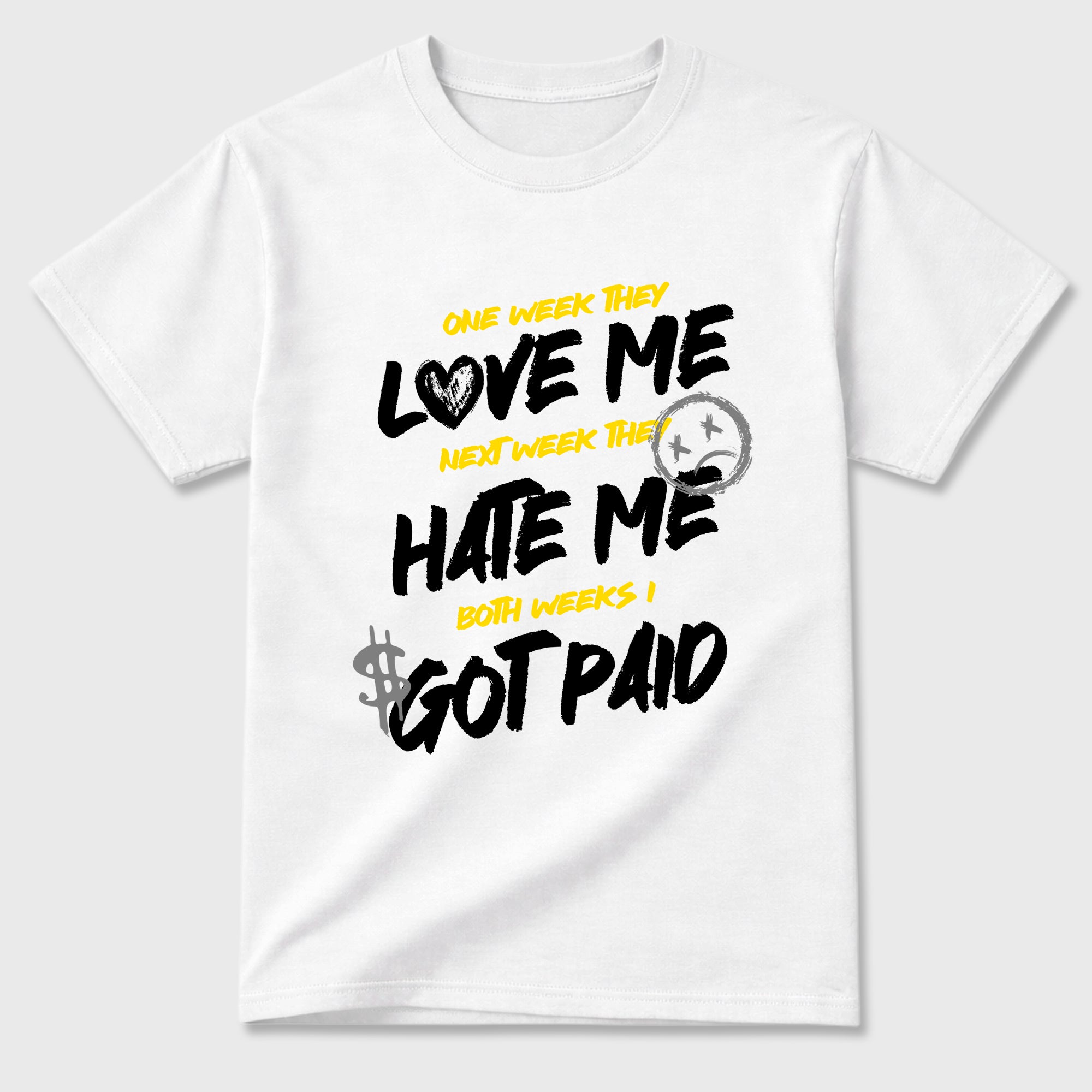 I Got Paid Graphic T-Shirt featuring original streetwear artwork designed to match the Air Jordan 4 Tour Yellow. White 2 Graphic T-Shirt.