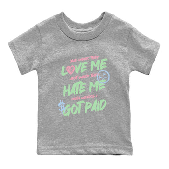 Best Sneakerfits graphic tee – Perfect Valentine's Day outfits to match Air Jordan 4 Valentines Day Kids – I Got Paid Kids T-Shirt Heather Grey 2