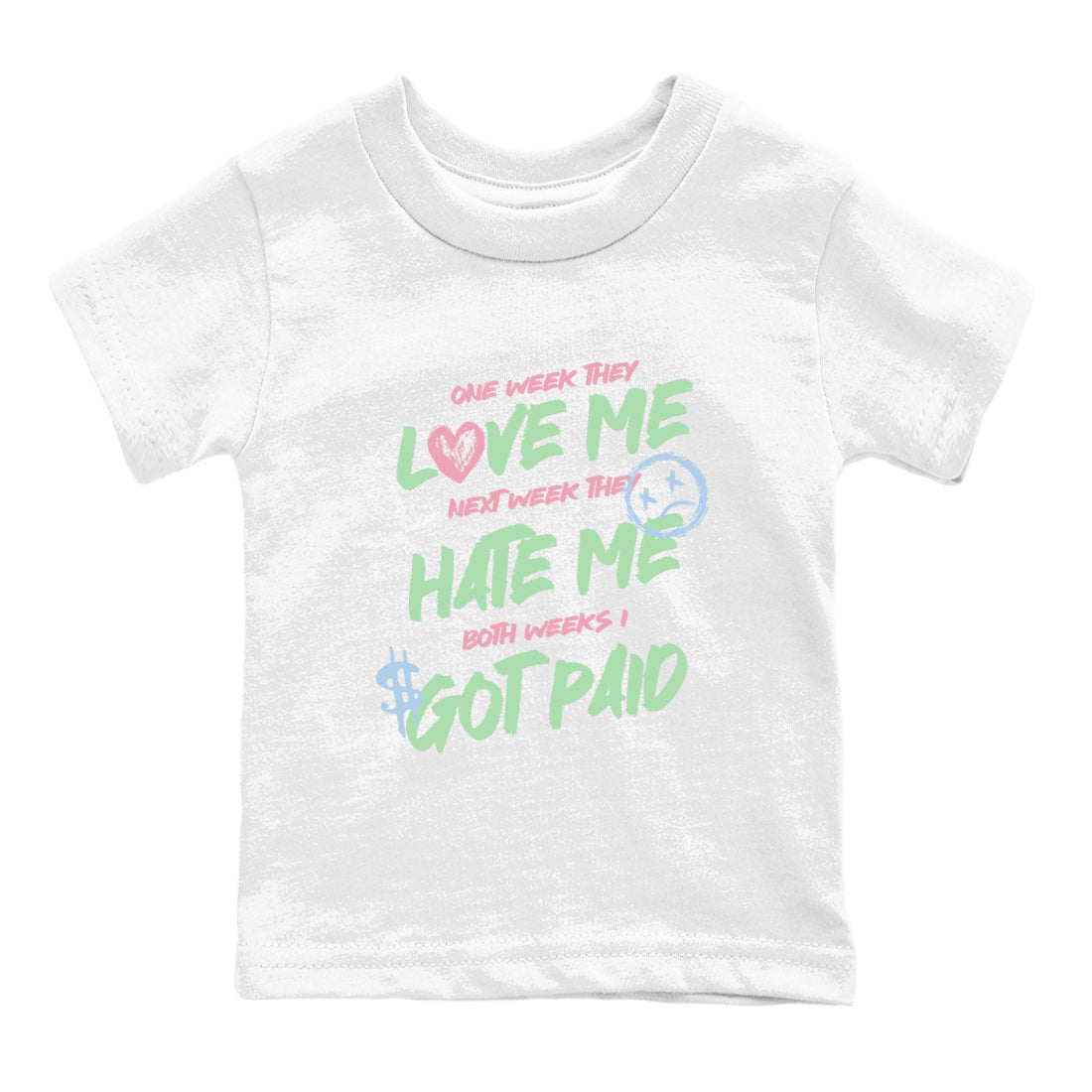 Best Sneakerfits graphic tee – Perfect Valentine's Day outfits to match Air Jordan 4 Valentines Day Kids – I Got Paid Kids T-Shirt White 2
