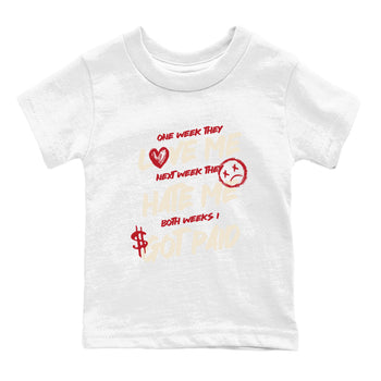 Sneaker match tees – Sneaker Tees To Match Air Jordan 4 Valentines Day Shoes – I Got Paid Kids T-Shirt White 2