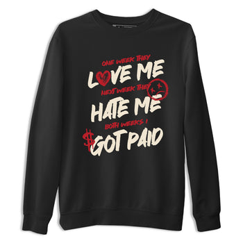 Sneaker match tees – Sneaker Tees To Match Air Jordan 4 Valentines Day Shoes – I Got Paid Tee Black 2