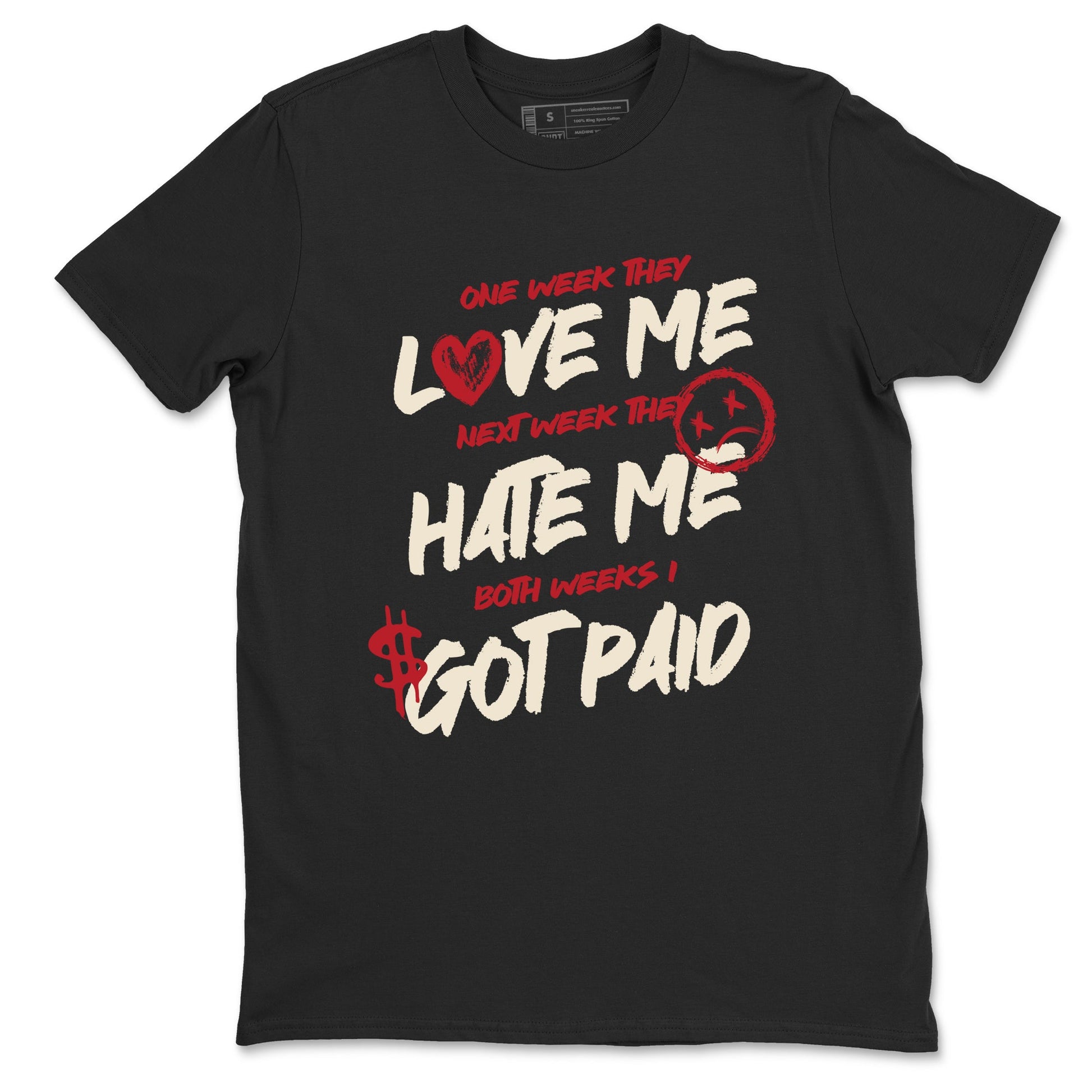 Sneaker match tees – Sneaker Tees To Match Air Jordan 4 Valentines Day Shoes – I Got Paid Tee Black 2