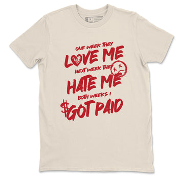 Sneaker match tees – Sneaker Tees To Match Air Jordan 4 Valentines Day Shoes – I Got Paid Tee Natural 2
