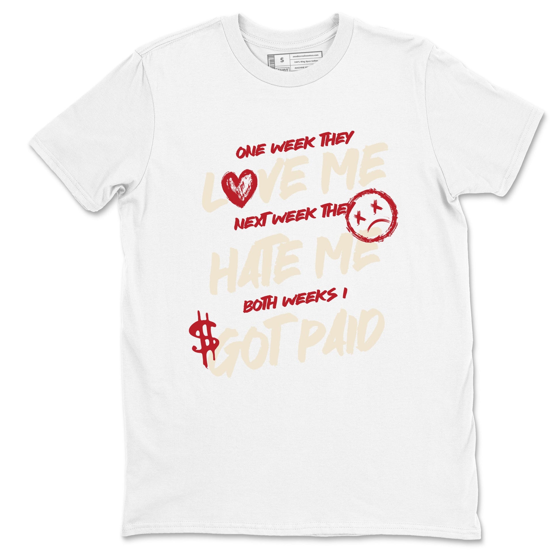 Sneaker match tees – Sneaker Tees To Match Air Jordan 4 Valentines Day Shoes – I Got Paid Tee White 2