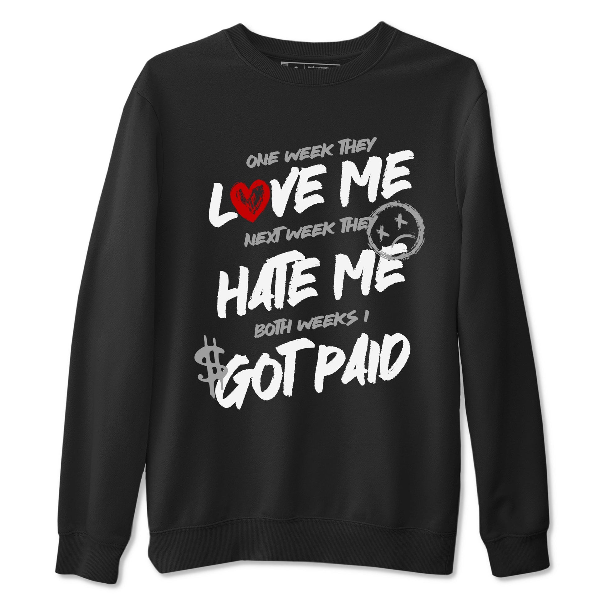 I Got Paid sneaker match t-shirt styled to complete your fit with the Air Jordan 4 White Cement sneakers, shown in Black 2.
