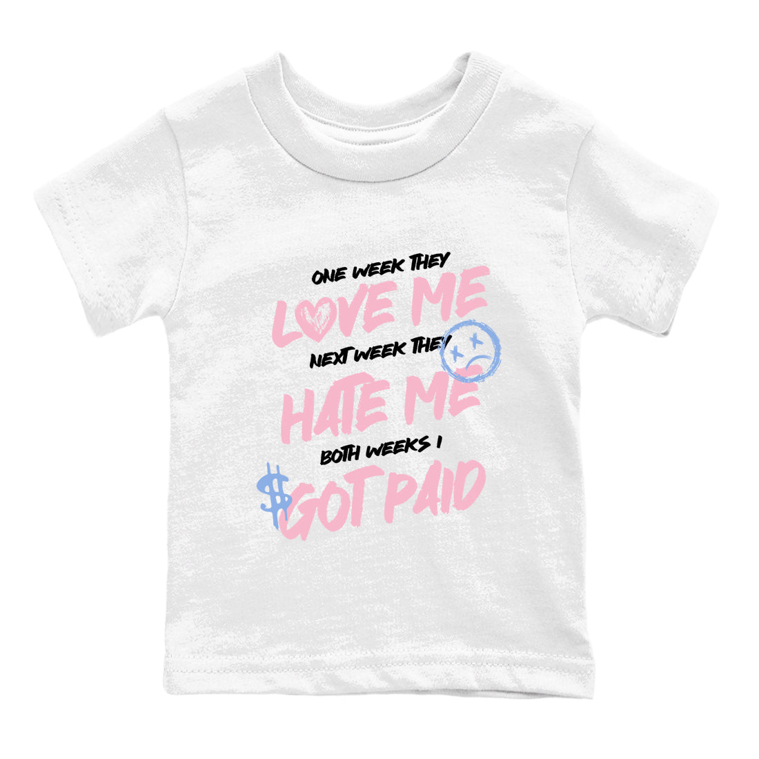 Sneaker match tees – Sneaker Tees To Match Air Jordan 5 Medium Soft Pink Shoes – I Got Paid Kids T-Shirt White 2