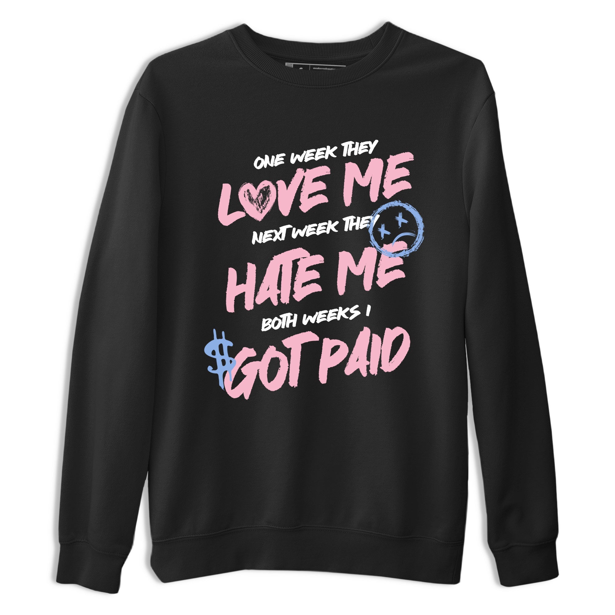 Sneaker match tees – Sneaker Tees To Match Air Jordan 5 Medium Soft Pink Shoes – I Got Paid Tee Black 2