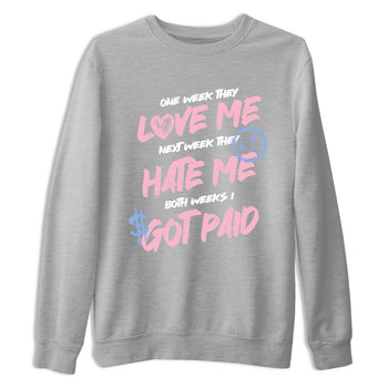 Sneaker match tees – Sneaker Tees To Match Air Jordan 5 Medium Soft Pink Shoes – I Got Paid Tee Heather Grey 2