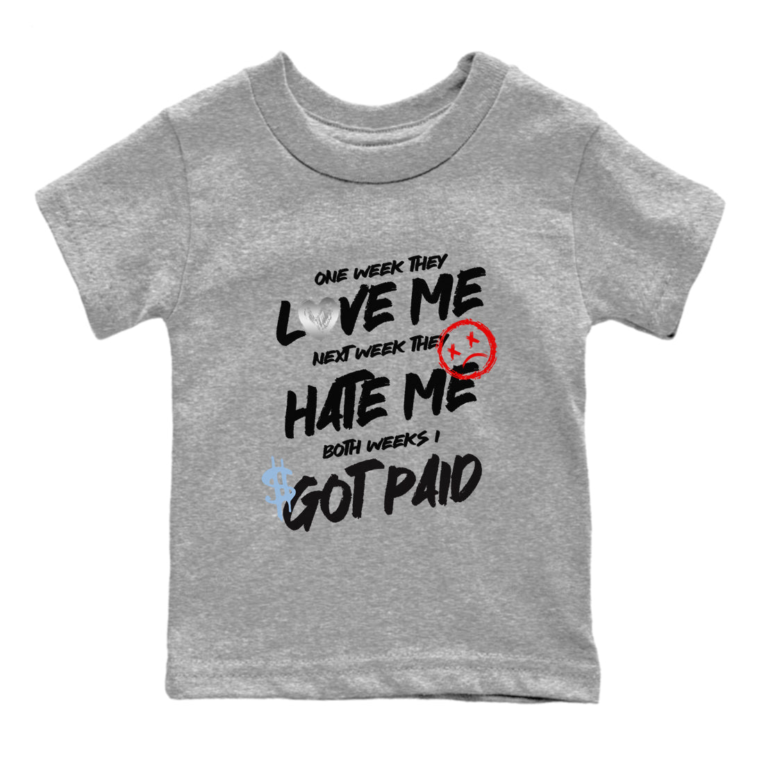 5s Black Metallic Reimagined shirts to match jordans I Got Paid best t shirts to wear with jordans 5s Black Metallic Reimagined match shoes to clothes SNRT Sneaker Tees Youth Baby Heather Grey 2 tee