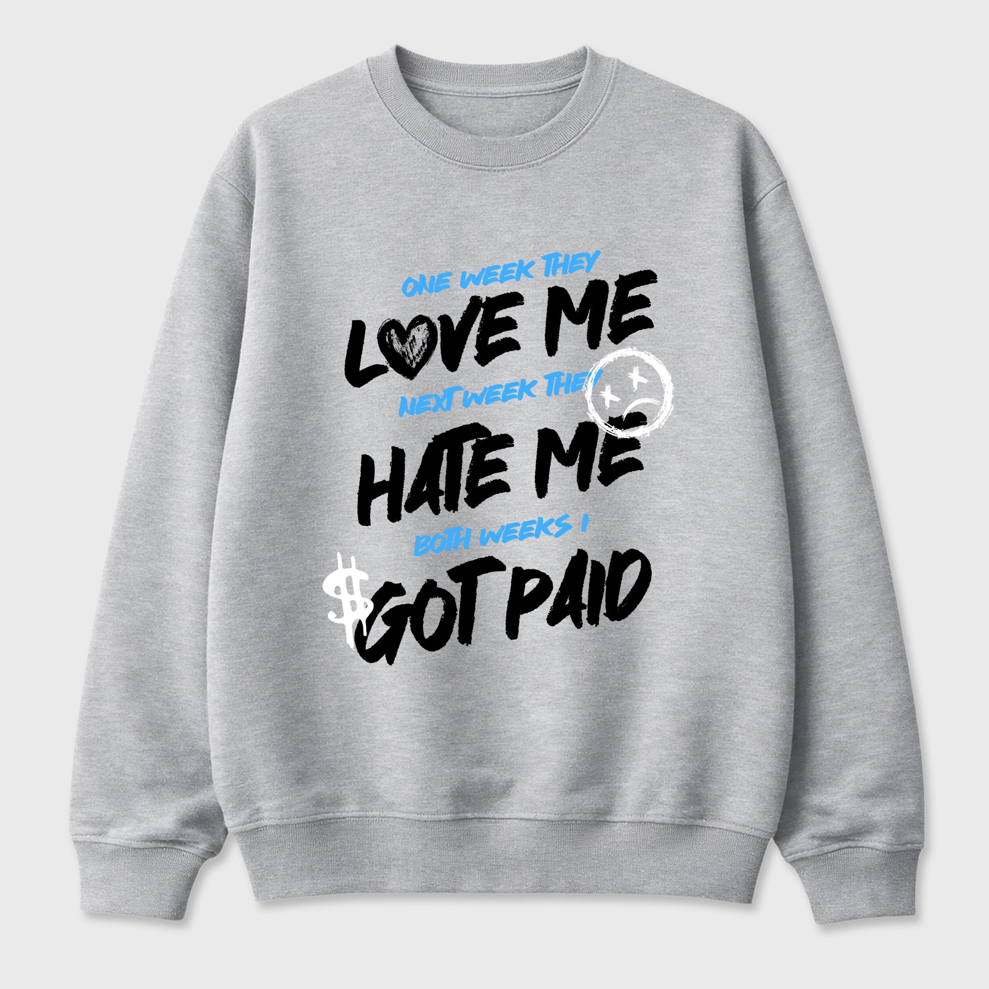 I Got Paid Graphic T-Shirt sneaker match tee designed for the Air Jordan 5 Black Carolina, featuring coordinated color options for a perfect streetwear match. Heather Grey 2 shirt.