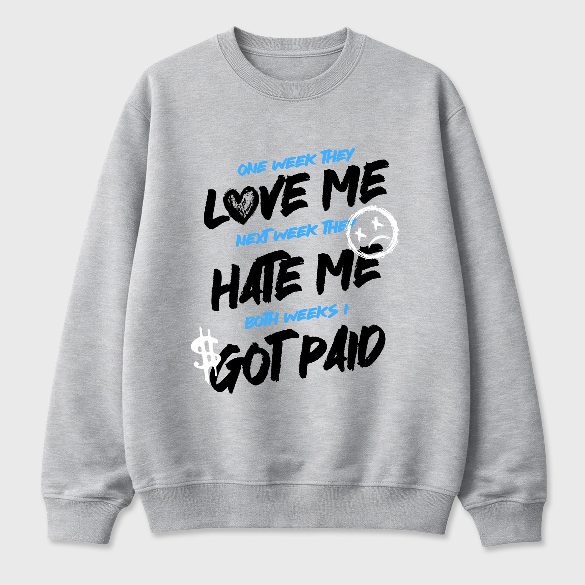 I Got Paid Graphic T-Shirt sneaker match tee designed for the Air Jordan 5 Black University Blue, featuring coordinated color options for a perfect streetwear match. Heather Grey 2 shirt.