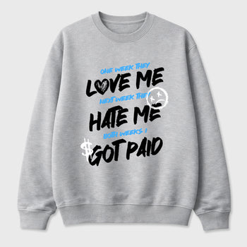 I Got Paid Graphic T-Shirt sneaker match tee designed for the Air Jordan 5 Black University Blue, featuring coordinated color options for a perfect streetwear match. Heather Grey 2 shirt.
