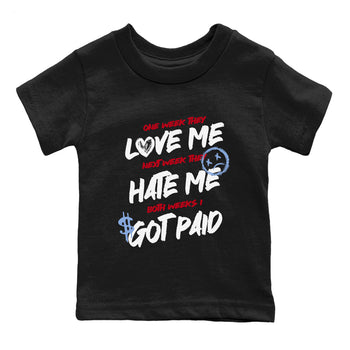 Sneaker match tees – Sneaker Tees To Match Air Jordan 5 Fire Red Shoes – I Got Paid Kids T-Shirt Black 2