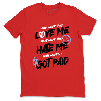 Sneaker match tees – Sneaker Tees To Match Air Jordan 5 Fire Red Shoes – I Got Paid Tee Red 2