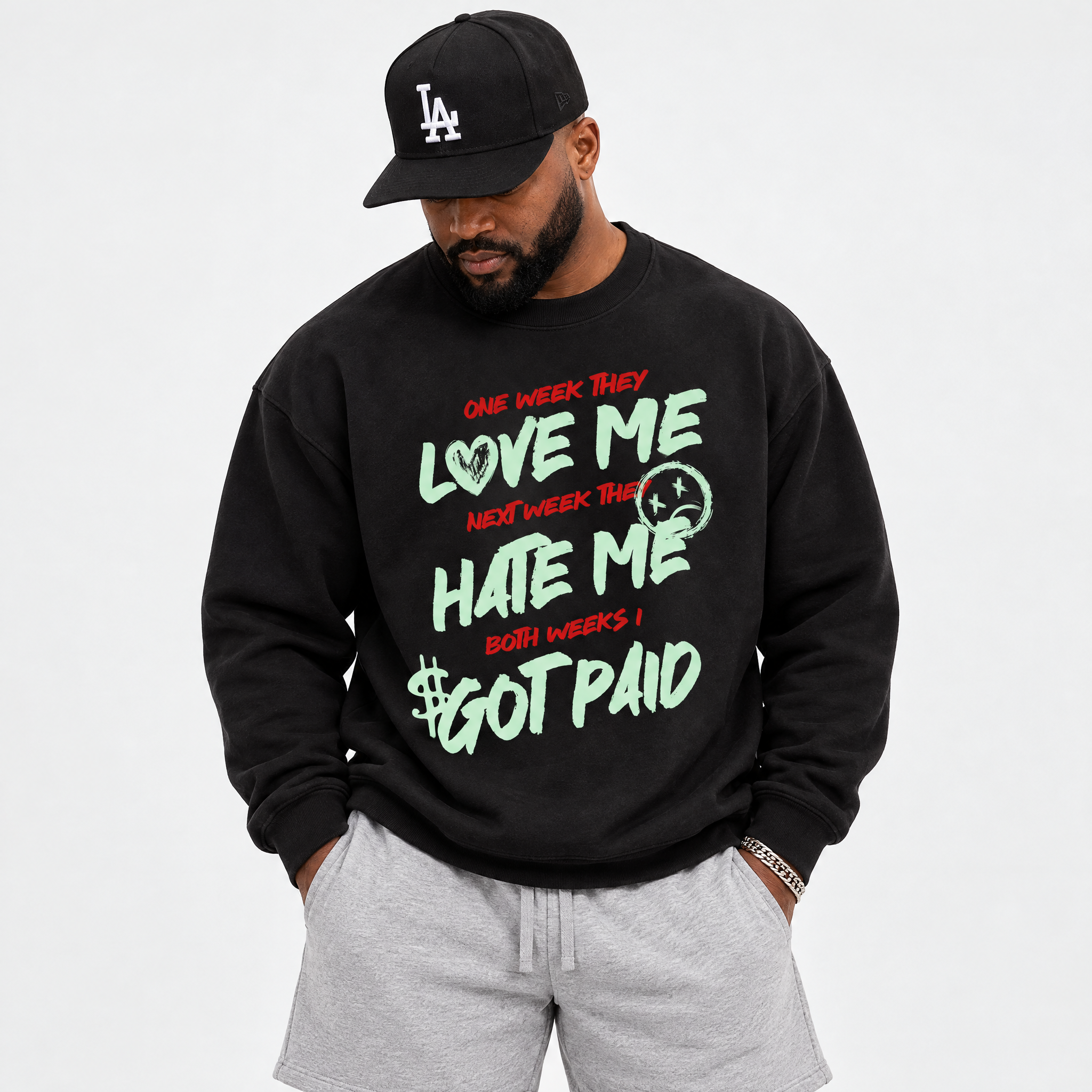 I Got Paid Graphic T-Shirt featuring original streetwear artwork designed to match the Air Jordan 5 Halloween. Black 1 Graphic Tee.