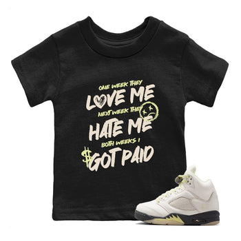 I Got Paid SNRT Sneaker Tees Kids - Air Jordan 5 Luminous Green - SNRT Sneaker T-shirts