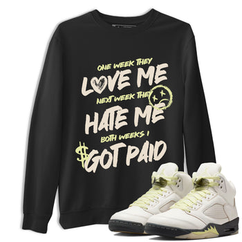 I Got Paid SNRT Sneaker Tees - Air Jordan 5 Luminous Green - SNRT Sneaker T-shirts