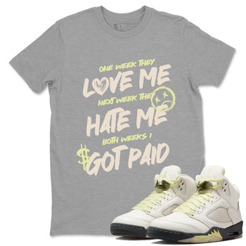 I Got Paid SNRT Sneaker Tees - Air Jordan 5 Luminous Green - SNRT Sneaker T-shirts