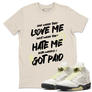 I Got Paid SNRT Sneaker Tees - Air Jordan 5 Luminous Green - SNRT Sneaker T-shirts