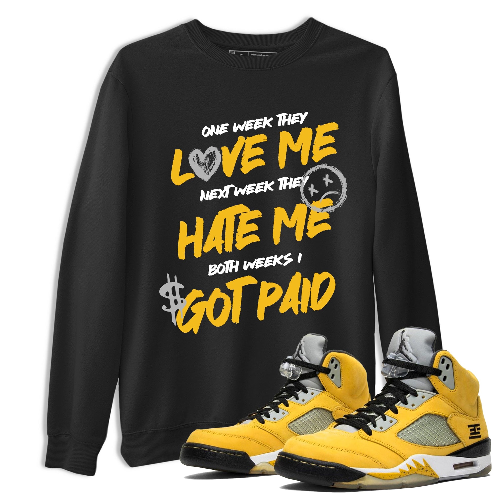 Sneaker match tees – Sneaker Tees To Match Air Jordan 5 Tokyo Shoes – I Got Paid Tee Black 1