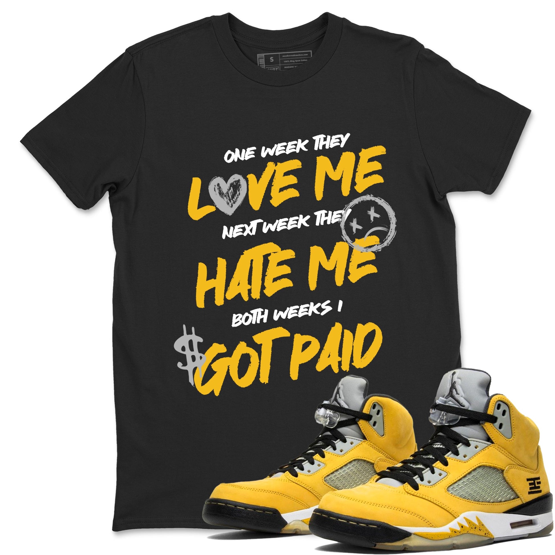 Sneaker match tees – Sneaker Tees To Match Air Jordan 5 Tokyo Shoes – I Got Paid Tee Black 1