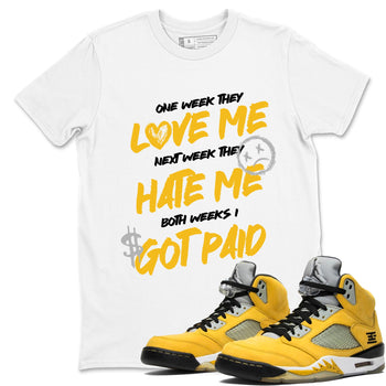 Sneaker match tees – Sneaker Tees To Match Air Jordan 5 Tokyo Shoes – I Got Paid Tee White 1