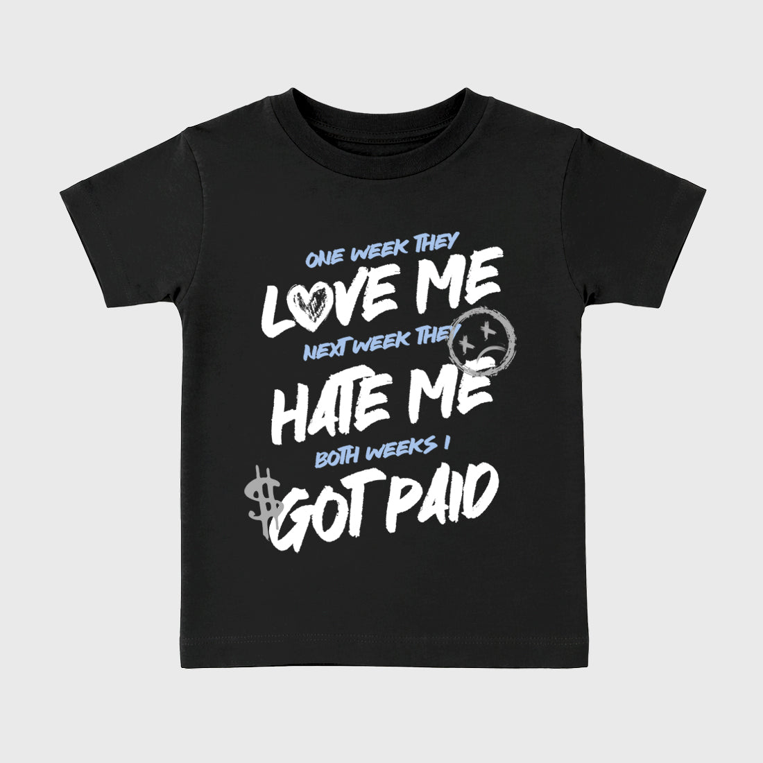 Sneaker match tees – Sneaker Tees To Match Air Jordan 5 White Metallic Shoes – I Got Paid Kids T-Shirt Black 2