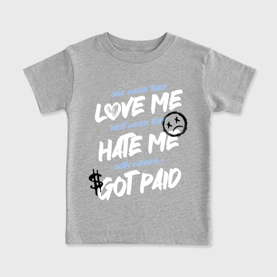 Sneaker match tees – Sneaker Tees To Match Air Jordan 5 White Metallic Shoes – I Got Paid Kids T-Shirt Heather Grey 2