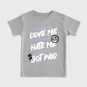 Sneaker match tees – Sneaker Tees To Match Air Jordan 5 White Metallic Shoes – I Got Paid Kids T-Shirt Heather Grey 2