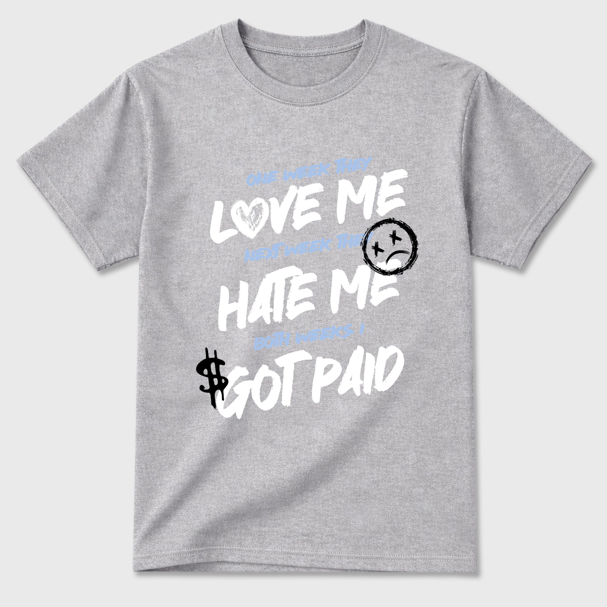 Sneaker match tees – Sneaker Tees To Match Air Jordan 5 White Metallic Shoes – I Got Paid Tee Heather Grey 2