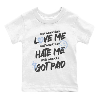 Sneakerfit for Sneakerheads – Sneaker Tees To Match Air Jordan 5 Wolf Grey Sneakers – I Got Paid Kids T-Shirt White 2
