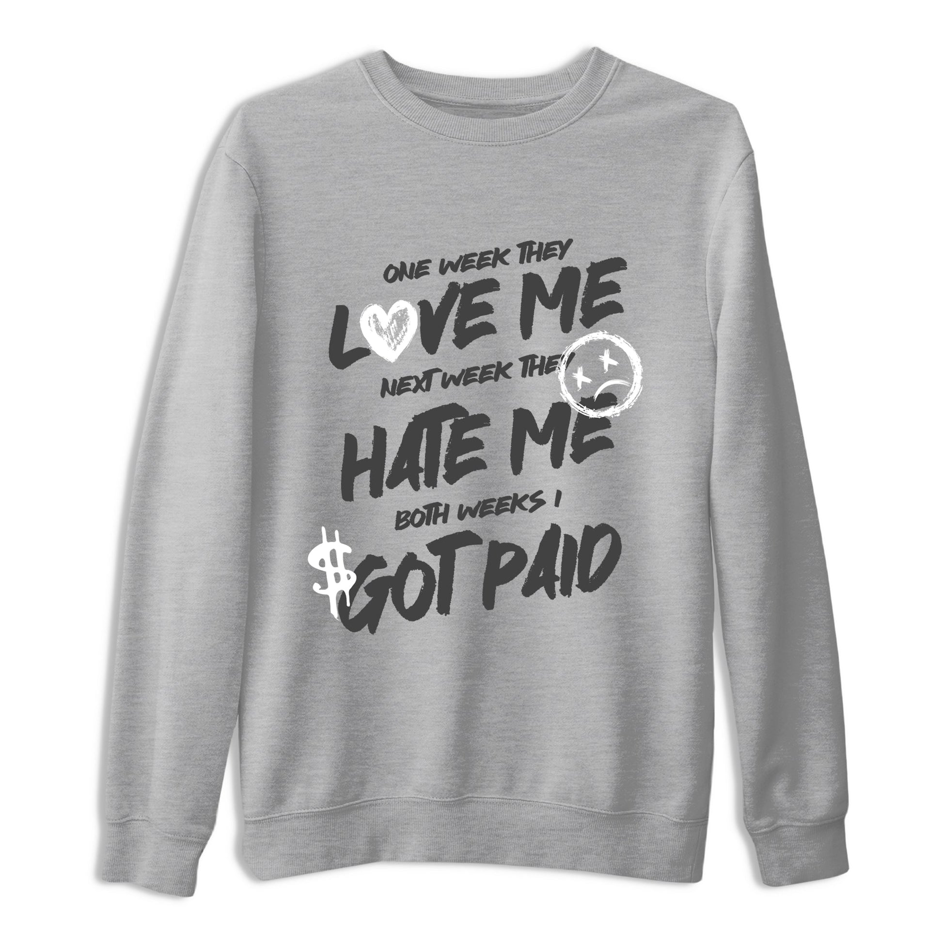 Sneakerfit for Sneakerheads – Sneaker Tees To Match Air Jordan 5 Wolf Grey Sneakers – I Got Paid Tee Heather Grey 2