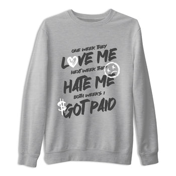Sneakerfit for Sneakerheads – Sneaker Tees To Match Air Jordan 5 Wolf Grey Sneakers – I Got Paid Tee Heather Grey 2