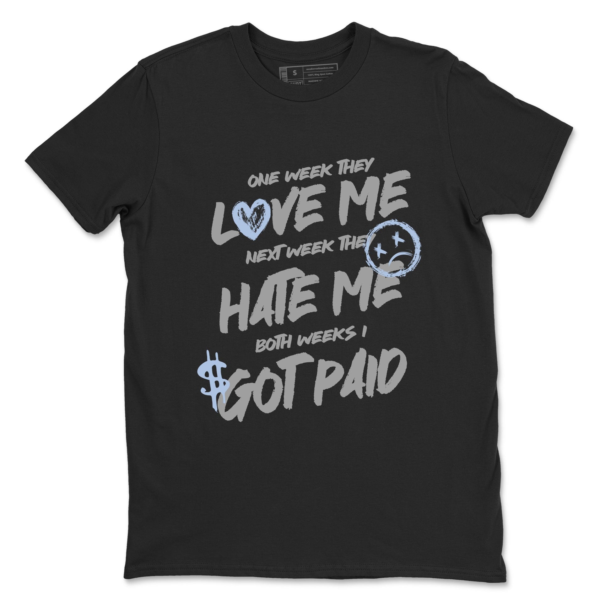 Sneakerfit for Sneakerheads – Sneaker Tees To Match Air Jordan 5 Wolf Grey Sneakers – I Got Paid Tee Black 2