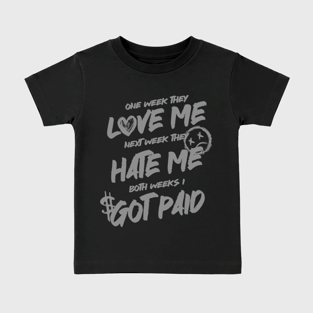 Sneaker match tees – Sneaker Tees To Match Air Jordan 6 Cap and Gown Shoes – I Got Paid Kids T-Shirt Black 2