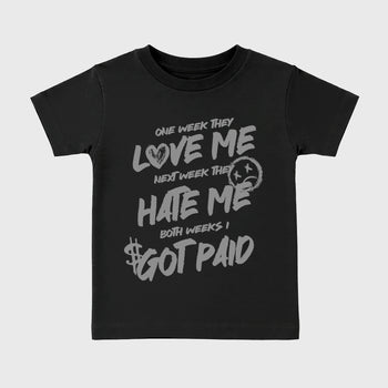 Sneaker match tees – Sneaker Tees To Match Air Jordan 6 Cap and Gown Shoes – I Got Paid Kids T-Shirt Black 2