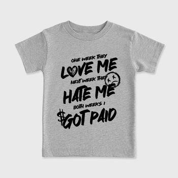 Sneaker match tees – Sneaker Tees To Match Air Jordan 6 Cap and Gown Shoes – I Got Paid Kids T-Shirt Heather Grey 2