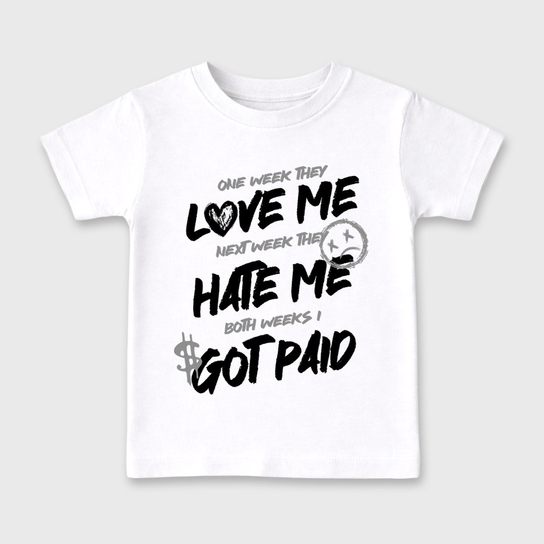 Sneaker match tees – Sneaker Tees To Match Air Jordan 6 Cap and Gown Shoes – I Got Paid Kids T-Shirt White 2