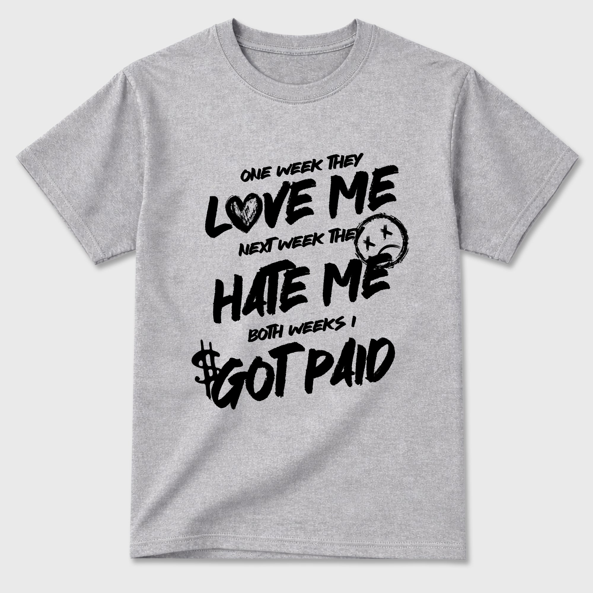 Sneaker match tees – Sneaker Tees To Match Air Jordan 6 Cap and Gown Shoes – I Got Paid Tee Heather Grey 2