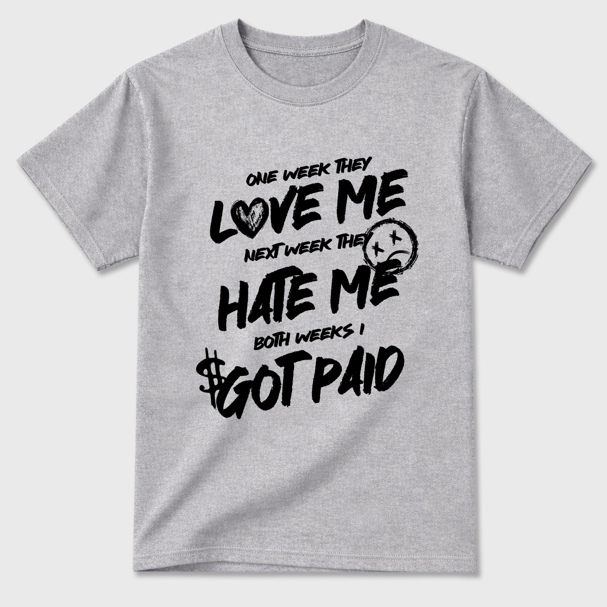Sneaker match tees – Sneaker Tees To Match Air Jordan 6 Cap and Gown Shoes – I Got Paid Tee Heather Grey 2