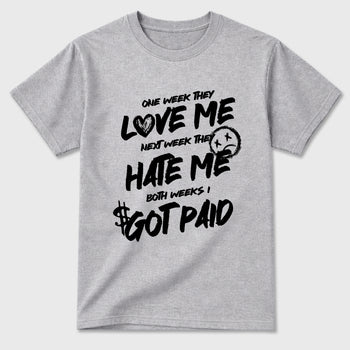 Sneaker match tees – Sneaker Tees To Match Air Jordan 6 Cap and Gown Shoes – I Got Paid Tee Heather Grey 2