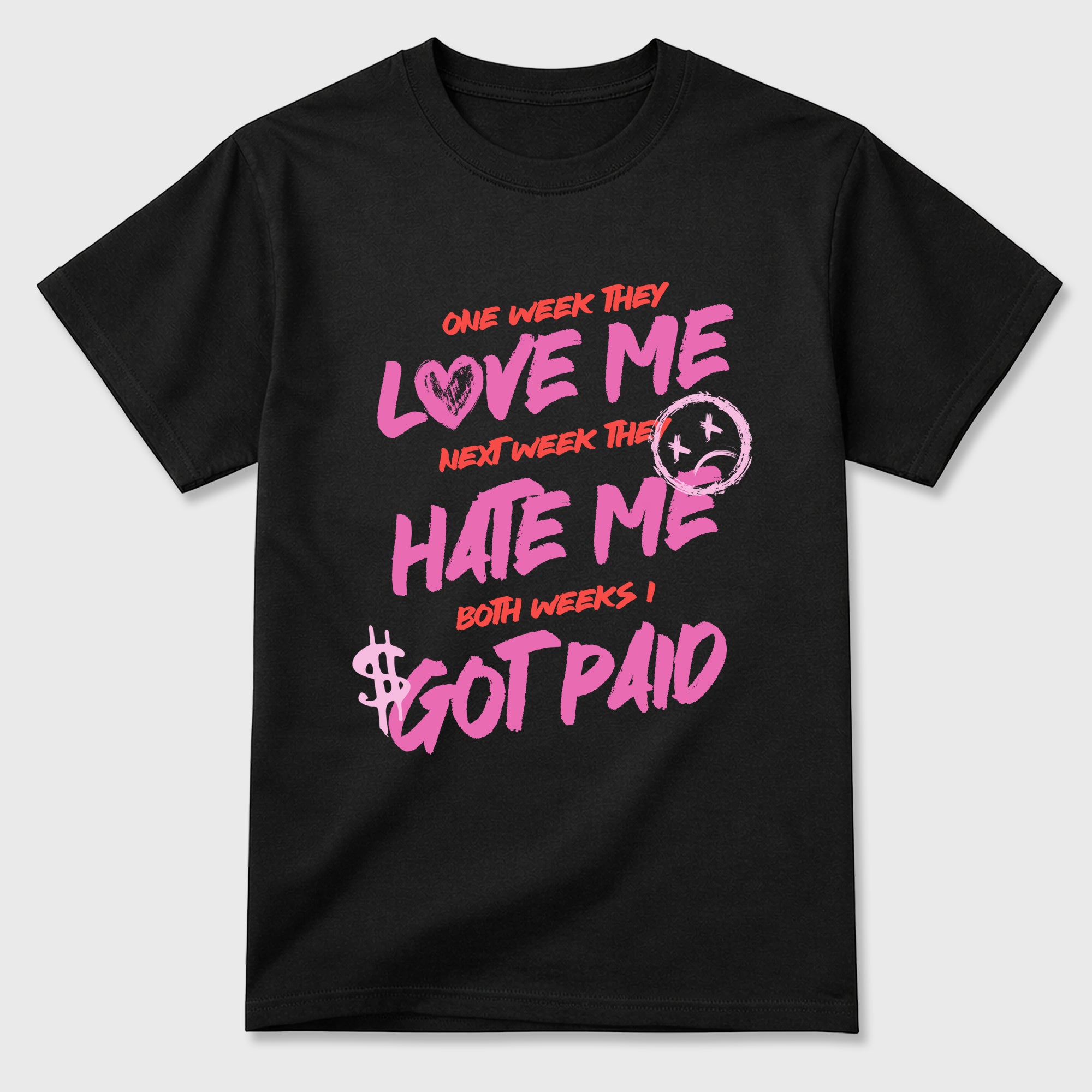 I Got Paid Graphic T-Shirt featuring original streetwear artwork designed to match the Air Jordan 6 Playful Pink. Black 2 Graphic T-Shirt.