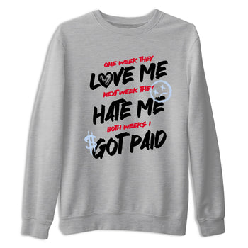 Sneaker match tees – Sneaker Tees To Match Air Jordan 6 Reverse Infrared Shoes – I Got Paid Tee Heather Grey 2