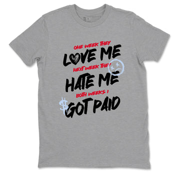 Sneaker match tees – Sneaker Tees To Match Air Jordan 6 Reverse Infrared Shoes – I Got Paid Tee Heather Grey 2
