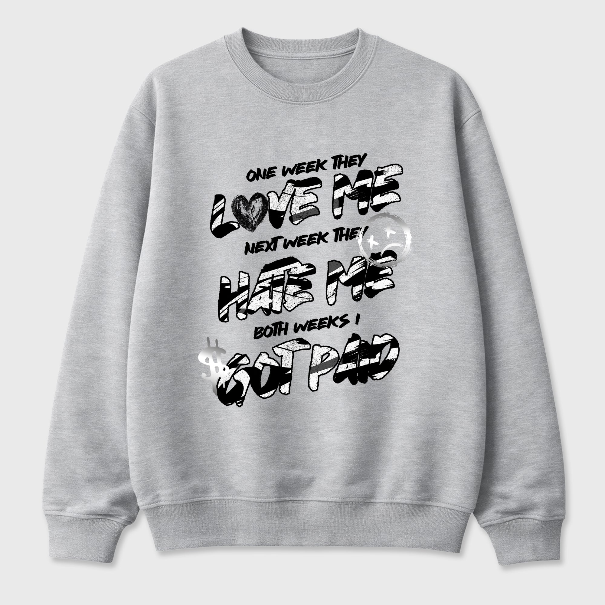 I Got Paid Graphic T-Shirt featuring original streetwear artwork designed to match the Air Jordan 8 Chrome. Heather Grey 2 Graphic Tee.