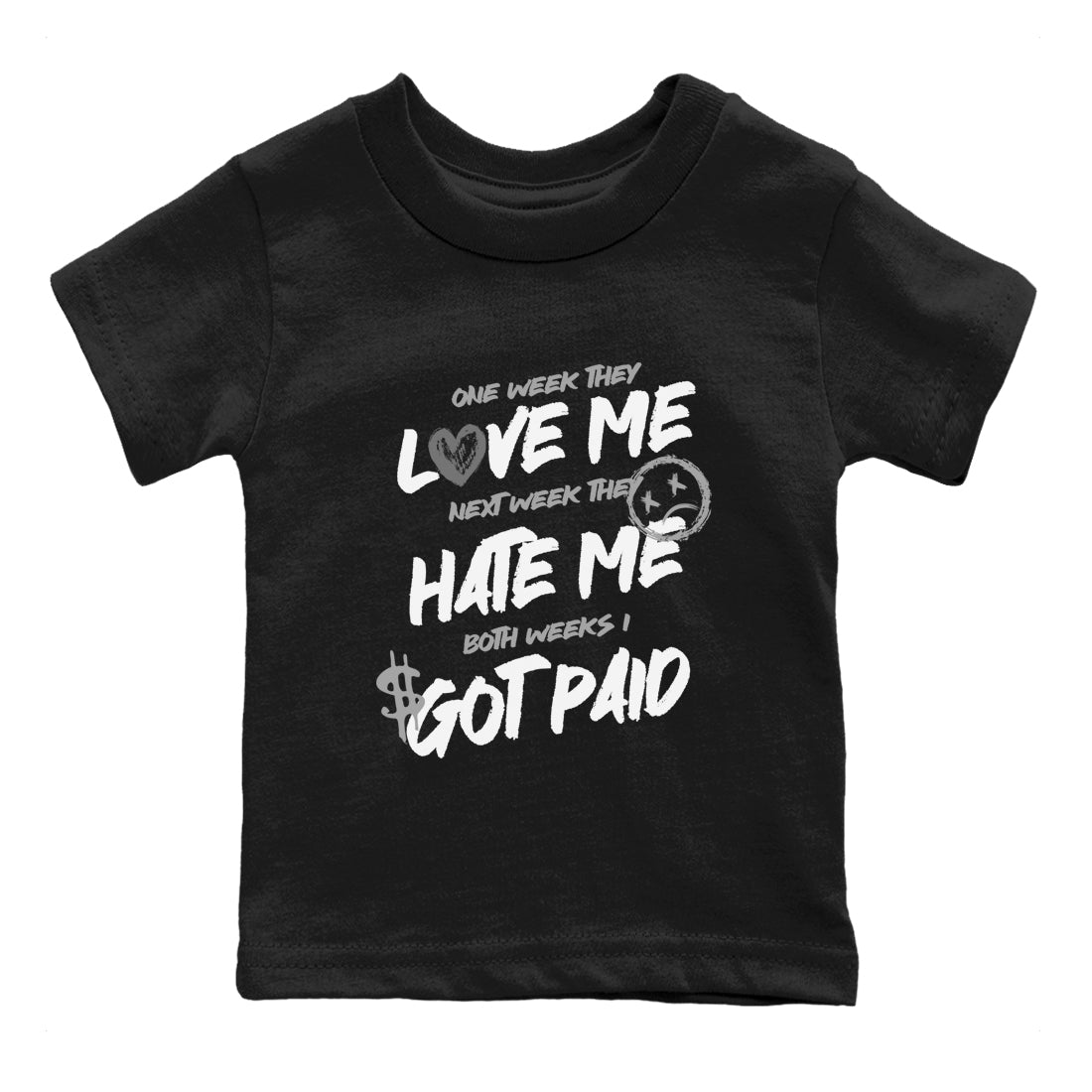 9s Cool Grey shirts to match jordans I Got Paid sneaker match tees Air Jordan 9 Retro Cool Grey match shoes to clothes SNRT Sneaker Tees Youth Baby Black 2 tee