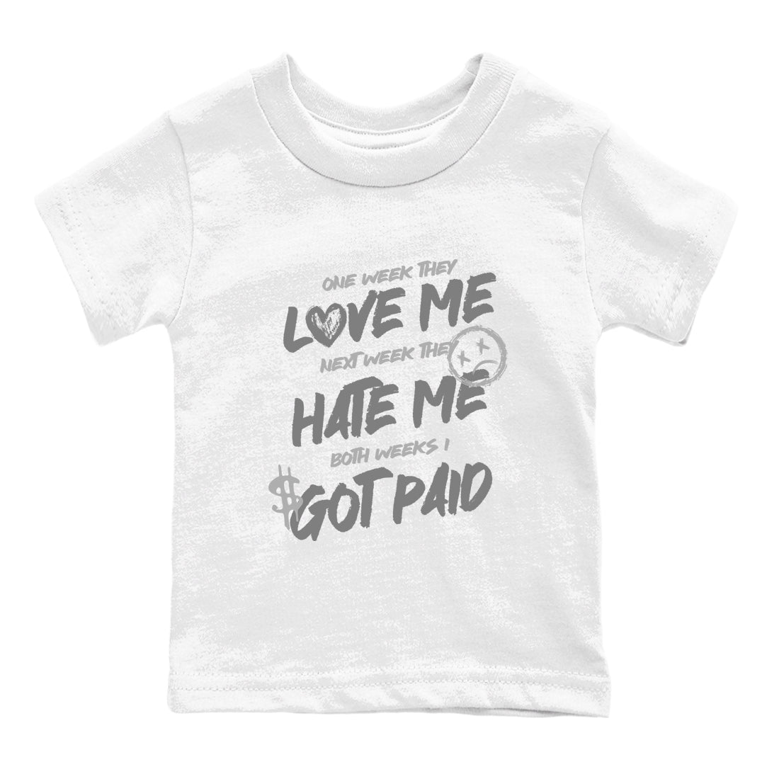 9s Cool Grey shirts to match jordans I Got Paid sneaker match tees Air Jordan 9 Retro Cool Grey match shoes to clothes SNRT Sneaker Tees Youth Baby White 2 tee