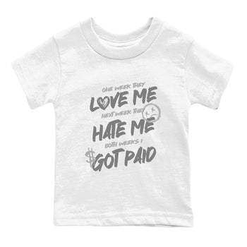 9s Cool Grey shirts to match jordans I Got Paid sneaker match tees Air Jordan 9 Retro Cool Grey match shoes to clothes SNRT Sneaker Tees Youth Baby White 2 tee