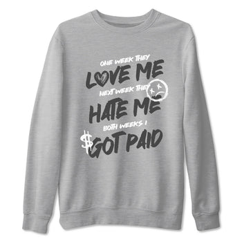 9s Cool Grey shirts to match jordans I Got Paid sneaker match tees Air Jordan 9 Retro Cool Grey match shoes to clothes SNRT Sneaker Tees unisex cotton Heather Grey 2 shirts