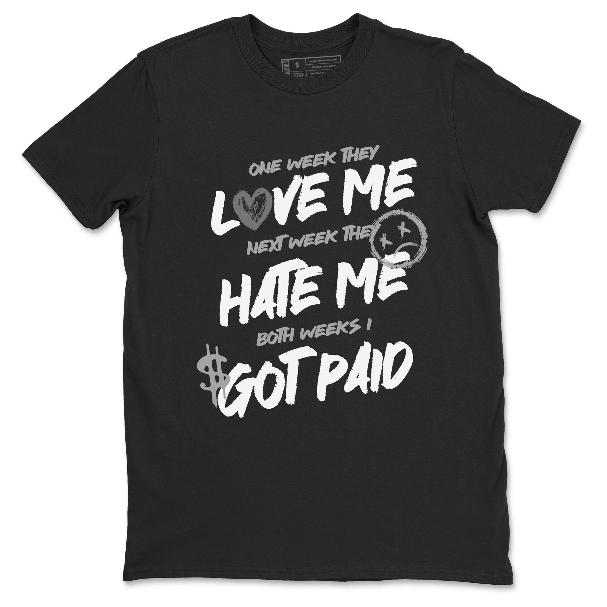 9s Cool Grey shirts to match jordans I Got Paid sneaker match tees Air Jordan 9 Retro Cool Grey match shoes to clothes SNRT Sneaker Tees unisex cotton Black 2 shirts